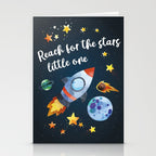 Space rocket with quote Stationery Card Gallery Image 2