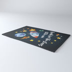 Space rocket with quote Rug Gallery Image 3
