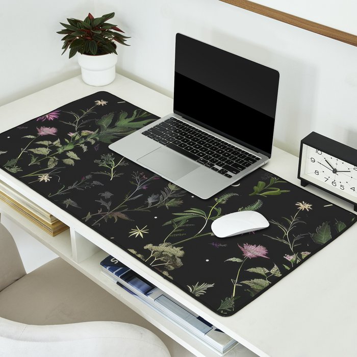 Full Moon Forest - Nighttime Botanical Garden Desk Mat Gallery Image 2