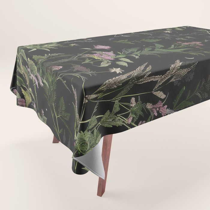 Full Moon Forest - Nighttime Botanical Garden Tablecloth Gallery Image 1