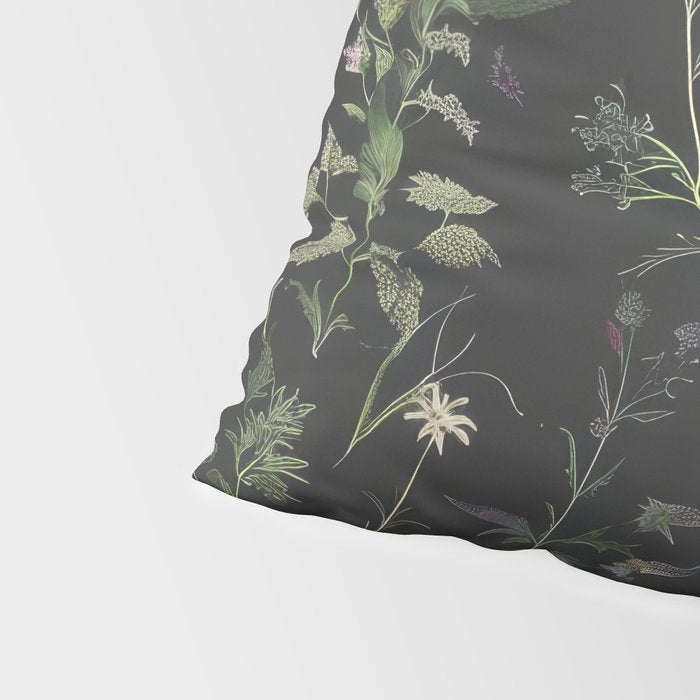 Full Moon Forest - Nighttime Botanical Garden Pillow Sham Gallery Image 4