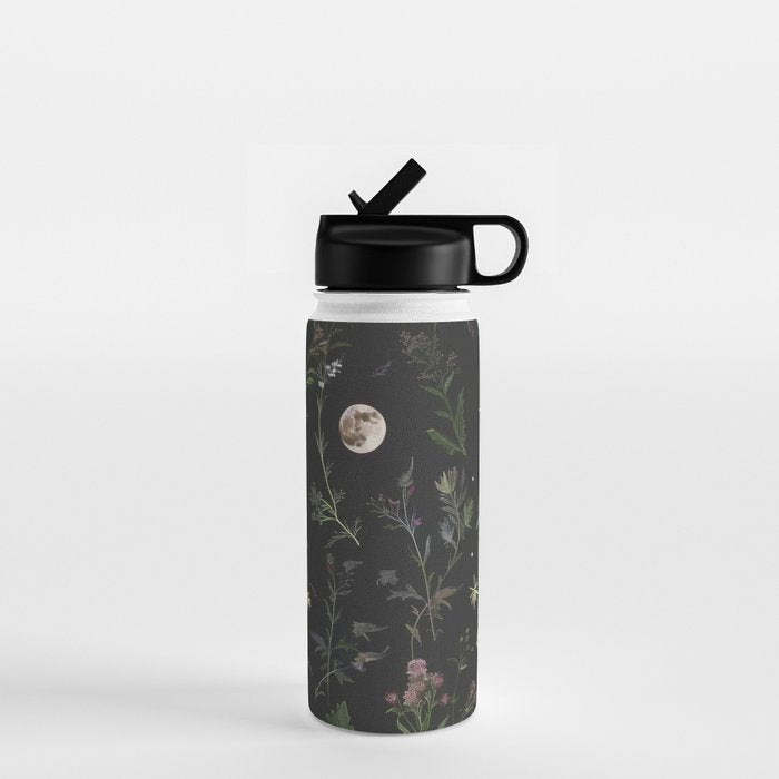 Full Moon Forest - Nighttime Botanical Garden Water Bottle Gallery Image 1