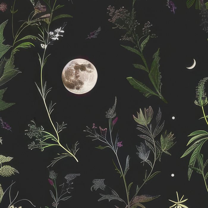 Full Moon Forest - Nighttime Botanical Garden Coffee Mug Gallery Image 2