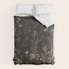 Full Moon Forest - Nighttime Botanical Garden Comforter Gallery Image 6