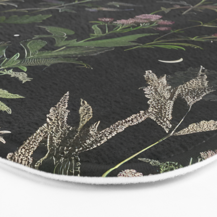 Full Moon Forest - Nighttime Botanical Garden Bath Mat Gallery Image 3