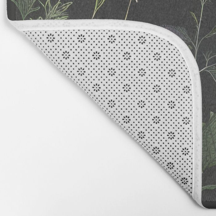 Full Moon Forest - Nighttime Botanical Garden Bath Mat Gallery Image 2