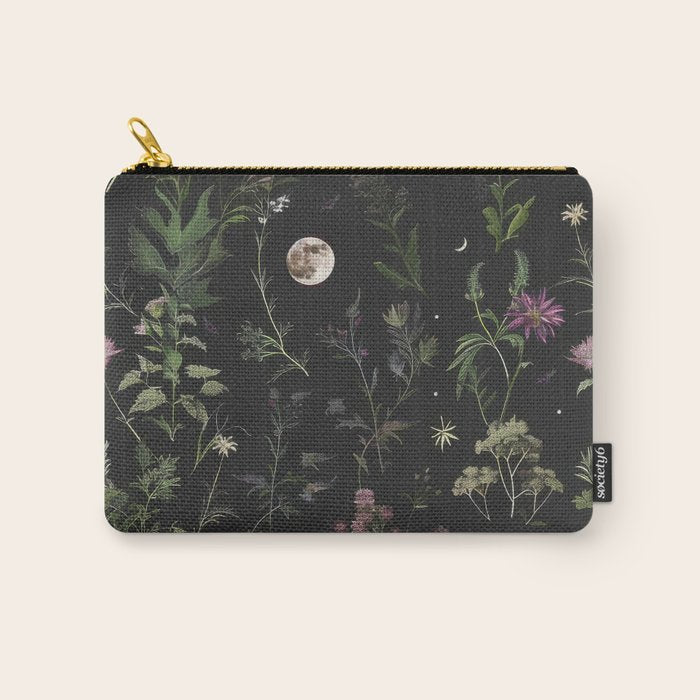Full Moon Forest - Nighttime Botanical Garden Carry All Pouch Gallery Image 1