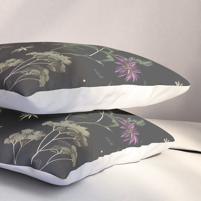 Full Moon Forest - Nighttime Botanical Garden Pillow Sham Gallery Image 3