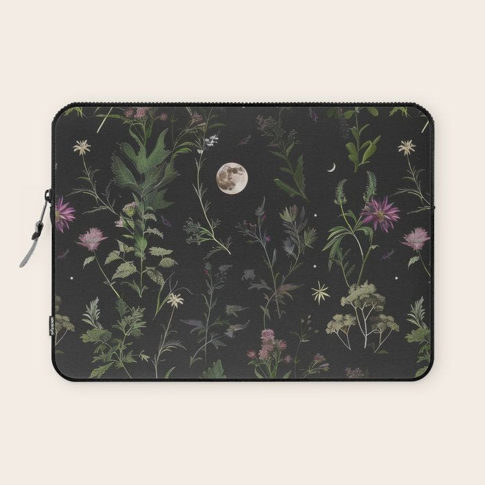 Full Moon Forest - Nighttime Botanical Garden Laptop Sleeve Gallery Image 1