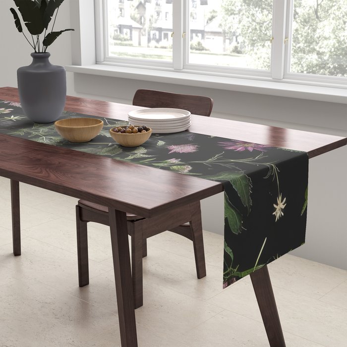 Full Moon Forest - Nighttime Botanical Garden Table Runner Gallery Image 2