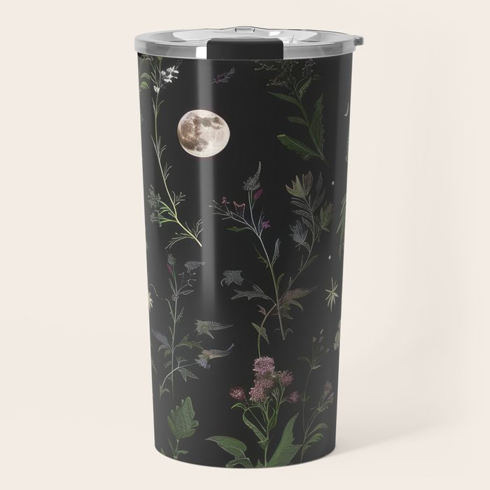 Full Moon Forest - Nighttime Botanical Garden Travel Mug Gallery Image 1