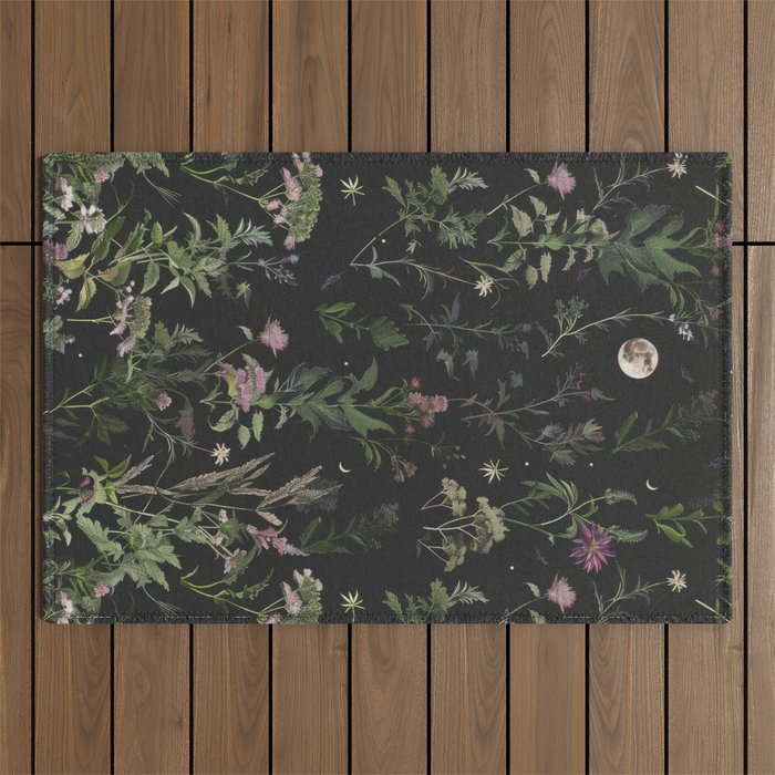 Full Moon Forest - Nighttime Botanical Garden Outdoor Rug Gallery Image 1
