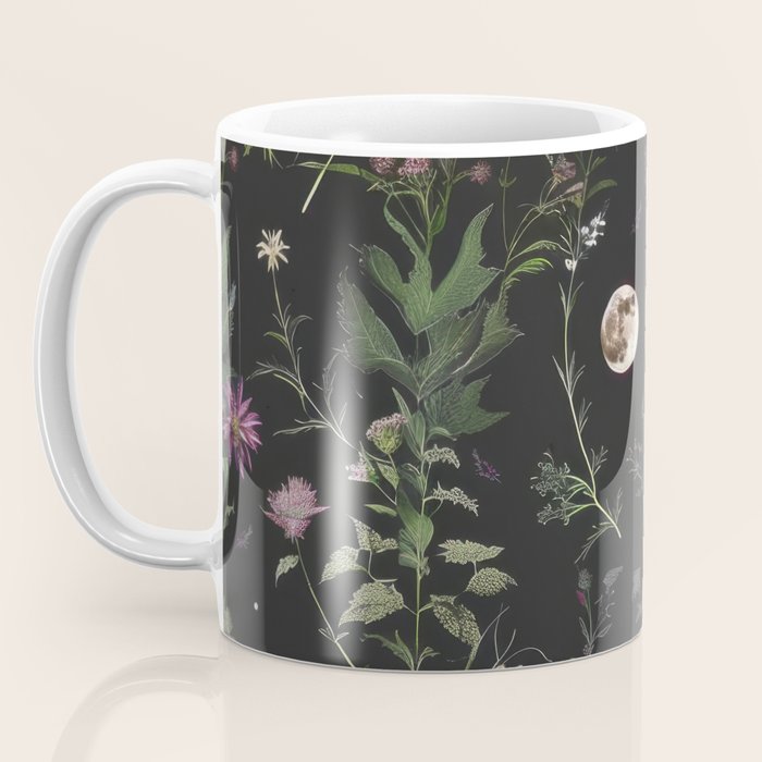Full Moon Forest - Nighttime Botanical Garden Coffee Mug Gallery Image 3