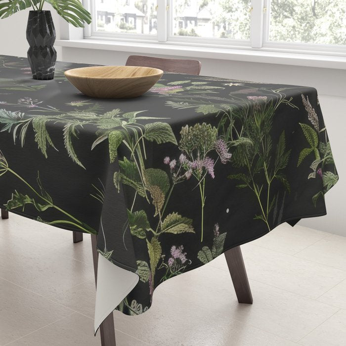 Full Moon Forest - Nighttime Botanical Garden Tablecloth Gallery Image 3