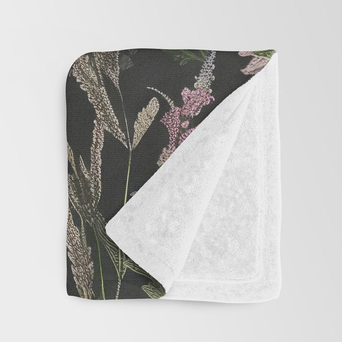 Full Moon Forest - Nighttime Botanical Garden Throw Blanket Gallery Image 3