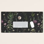 Full Moon Forest - Nighttime Botanical Garden Desk Mat Gallery Image 1
