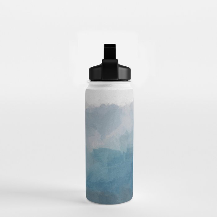 Keep Going - Abstract Painting, Gray Blue Navy Green Nature Mountain Hiking Print, Modern Wall Art Water Bottle Gallery Image 2
