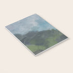 Keep Going - Abstract Painting, Gray Blue Navy Green Nature Mountain Hiking Print, Modern Wall Art Notebook Gallery Image 3