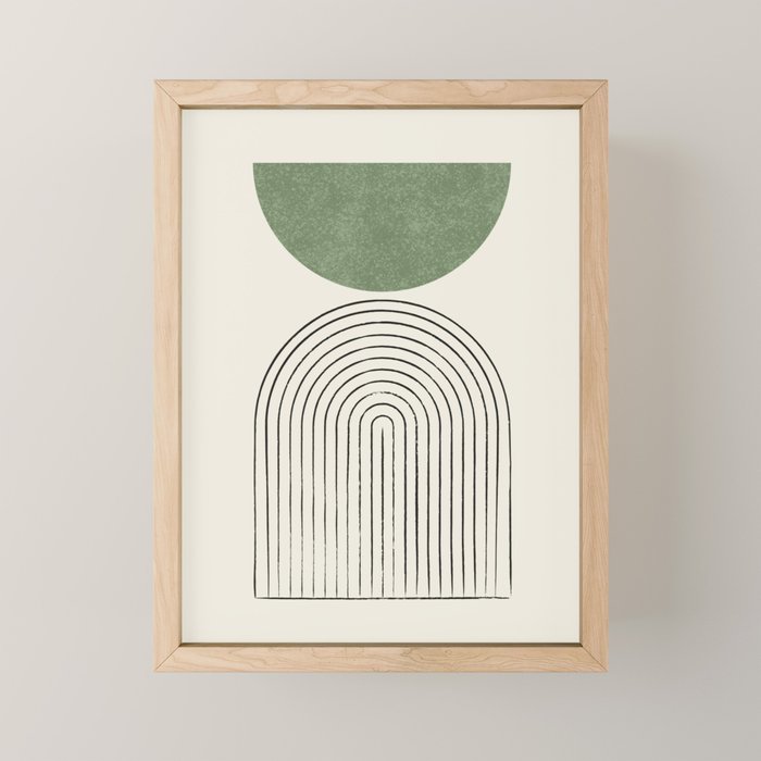 Arch balance green Mini Art Print Gallery Image 1