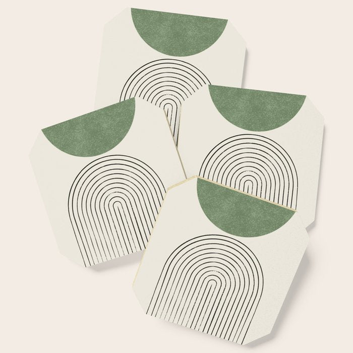 Arch balance green Coaster Gallery Image 1