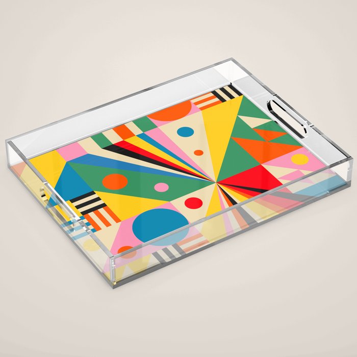 Colorful Happy Dancing Acrylic Tray Gallery Image 1