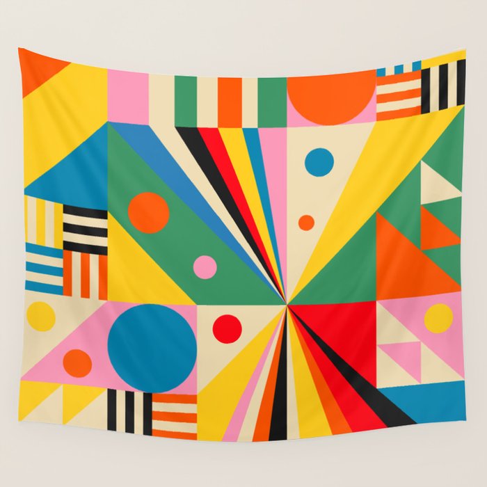 Colorful Happy Dancing Wall Tapestry Gallery Image 4