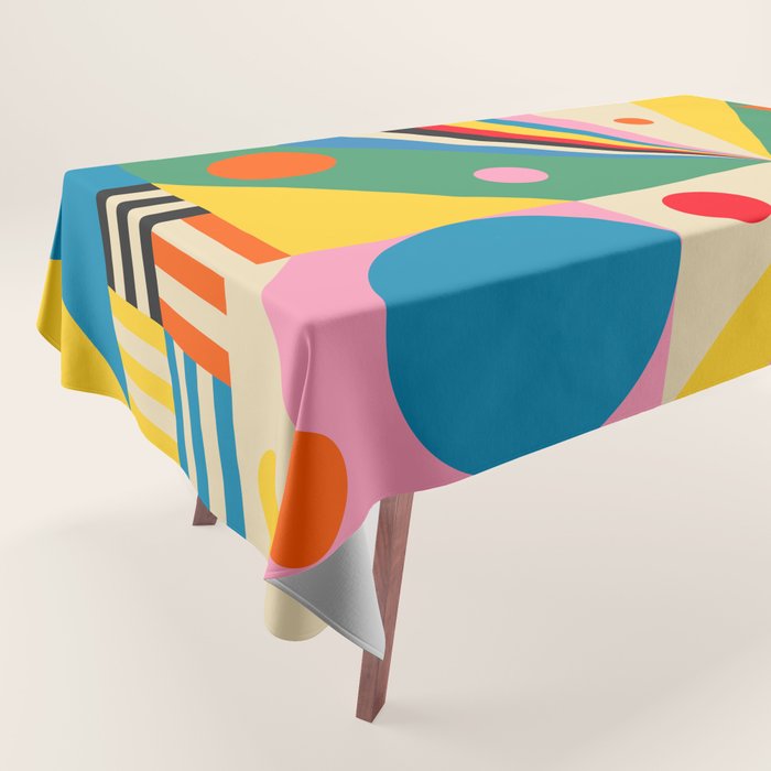 Colorful Happy Dancing Tablecloth Gallery Image 1