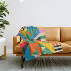 Colorful Happy Dancing Throw Blanket Gallery Image 1