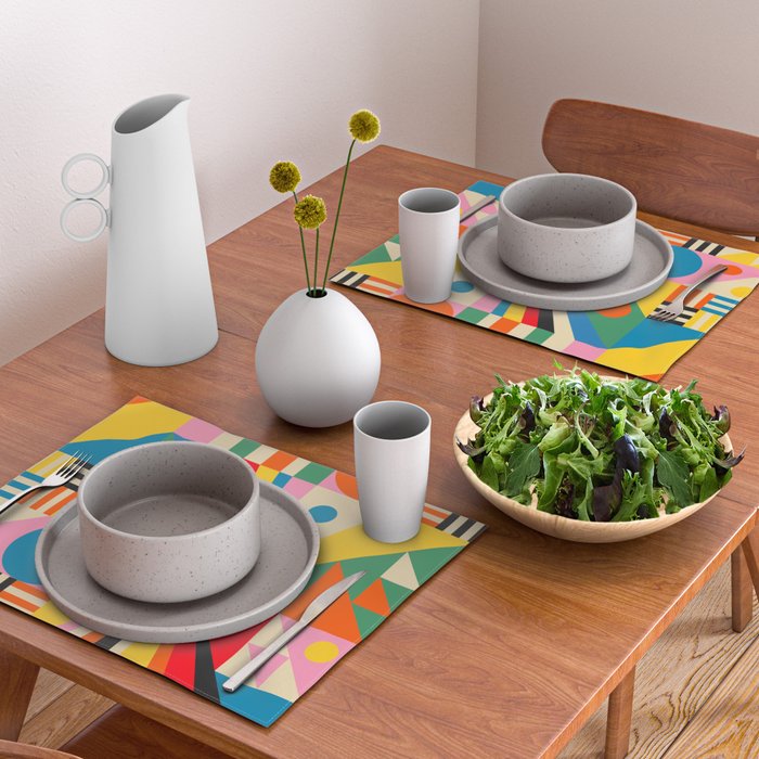 Colorful Happy Dancing Placemat Gallery Image 2