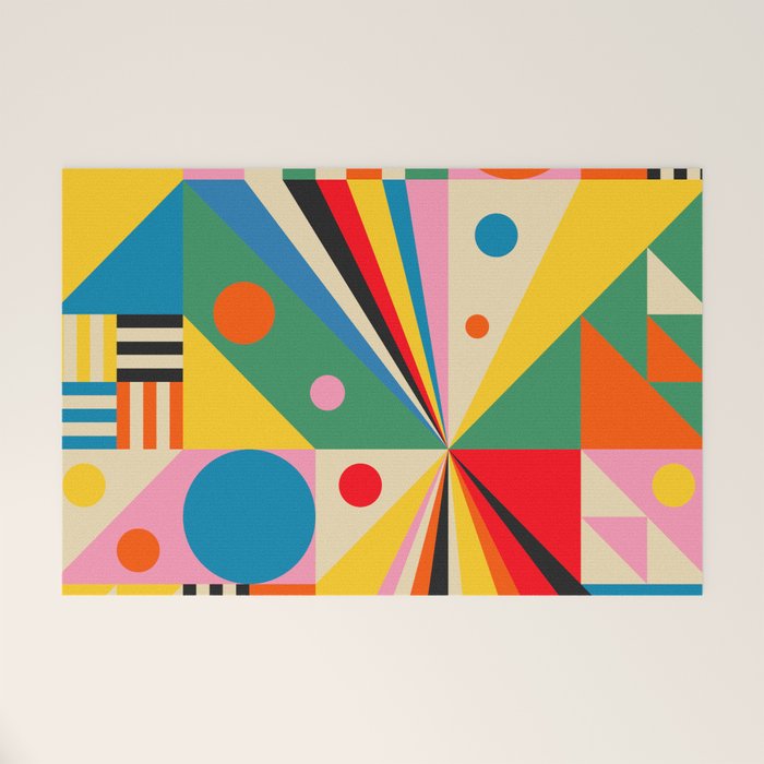Colorful Happy Dancing Welcome Mat Gallery Image 1