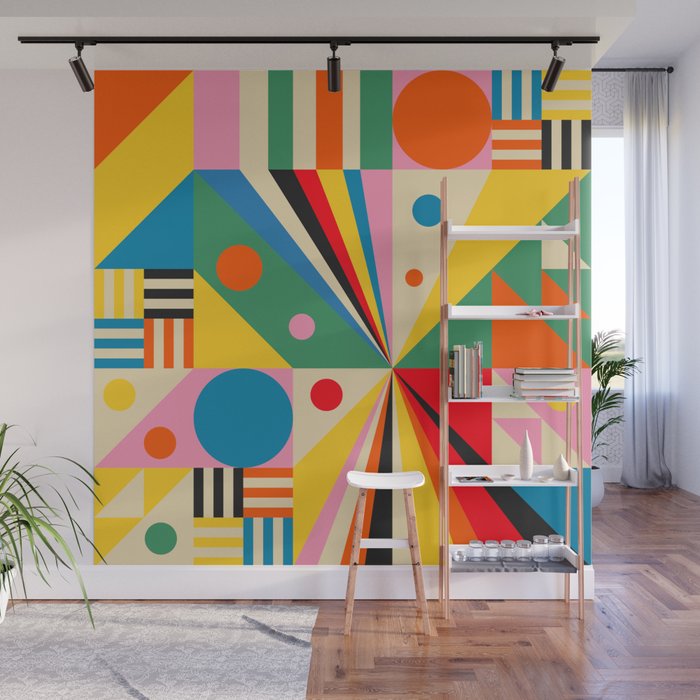 Colorful Happy Dancing Wall Mural Gallery Image 1