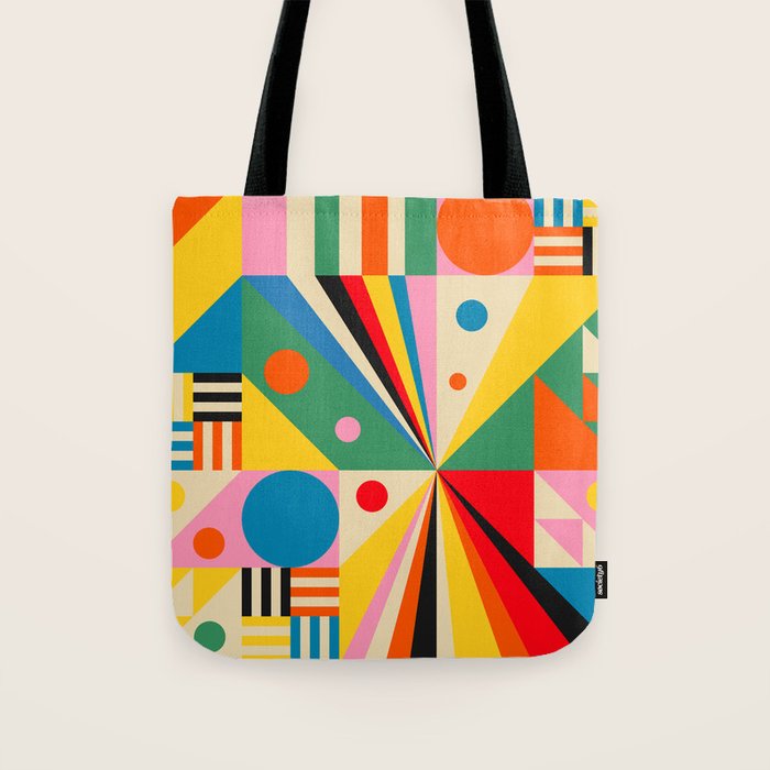 Colorful Happy Dancing Tote Bag Gallery Image 1
