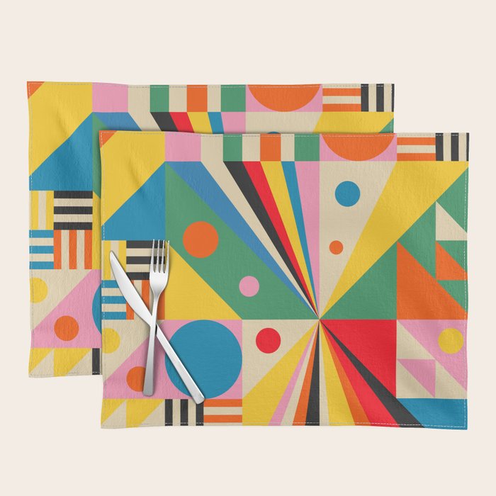 Colorful Happy Dancing Placemat Gallery Image 1