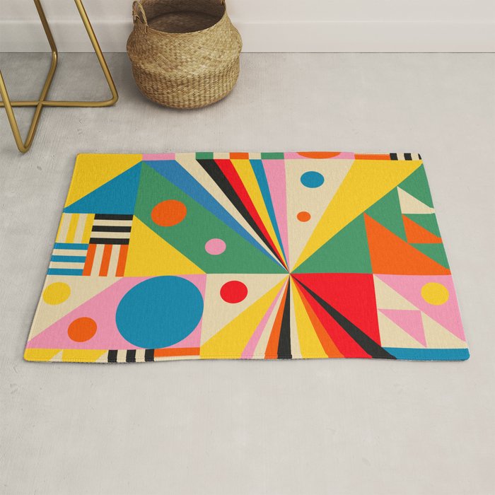 Colorful Happy Dancing Rug Gallery Image 1