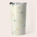 Mid Century Modern Stars Teal Travel Mug Gallery Image 3