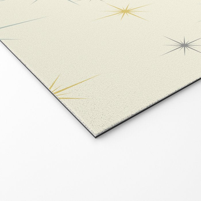 Mid Century Modern Stars Teal Welcome Mat Gallery Image 2