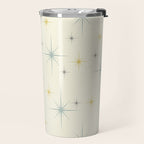 Mid Century Modern Stars Teal Travel Mug Gallery Image 2