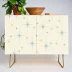 Mid Century Modern Stars Teal Credenza Gallery Image 1