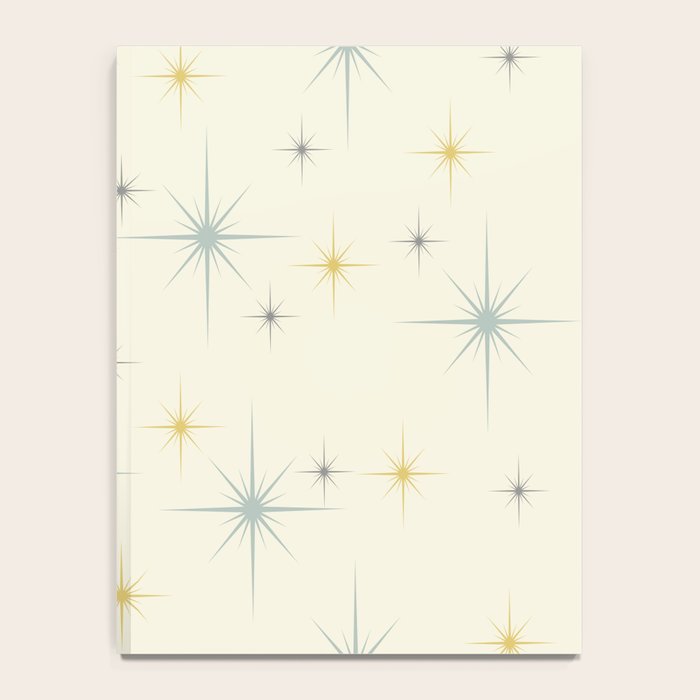 Mid Century Modern Stars Teal Notebook Gallery Image 4