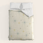 Mid Century Modern Stars Teal Comforter Gallery Image 6