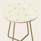Mid Century Modern Stars Teal Side Table Gallery Image 2