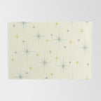 Mid Century Modern Stars Teal Rug Gallery Image 2