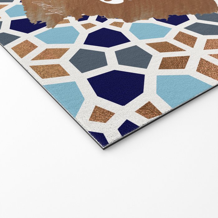 It Really Do Be Like That Sometimes â Blue & Rose Gold Welcome Mat Gallery Image 2