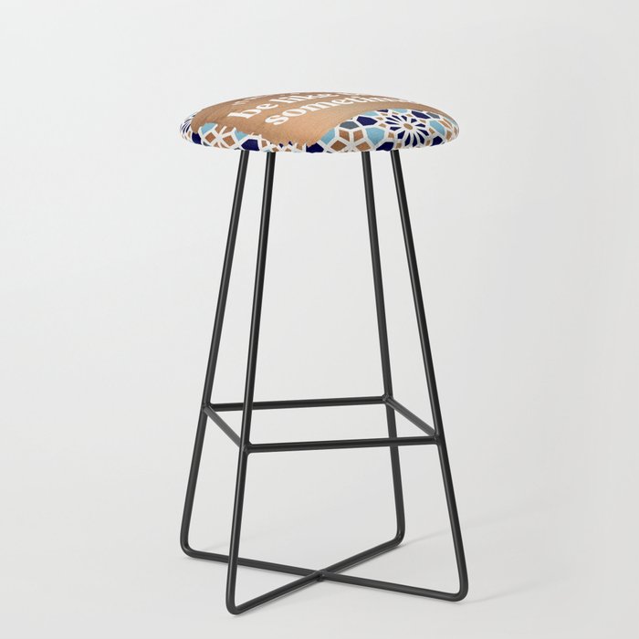 It Really Do Be Like That Sometimes â Blue & Rose Gold Stool Gallery Image 1