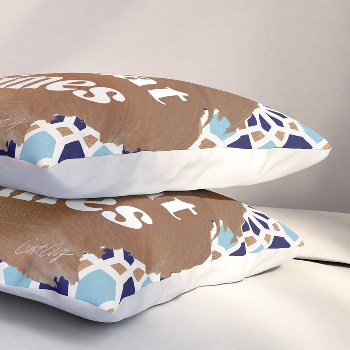 It Really Do Be Like That Sometimes â Blue & Rose Gold Pillow Sham Gallery Image 3
