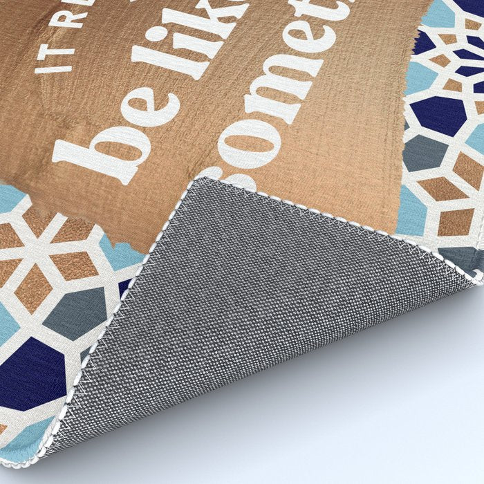 It Really Do Be Like That Sometimes â Blue & Rose Gold Rug Gallery Image 4