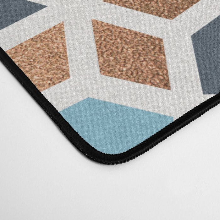 It Really Do Be Like That Sometimes â Blue & Rose Gold Desk Mat Gallery Image 4