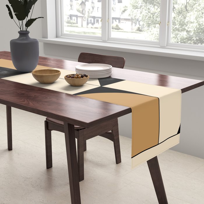 Modern geometric shapes 48 Table Runner Gallery Image 2