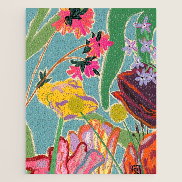 COLOURFUL TULIPS MEDITATION Jigsaw Puzzle Gallery Image 1
