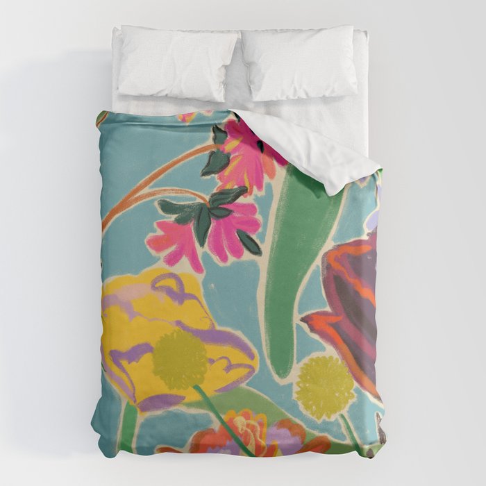 COLOURFUL TULIPS MEDITATION Duvet Cover Gallery Image 1